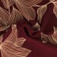 Coupon 3m Tissu Viscose Imprimé Bordeaux 