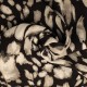 Coupon 3m Tissu Viscose Imprimé Noir blanc