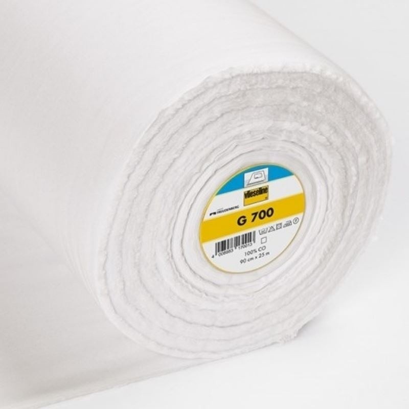 Coupon 3m Tissu Vlieseline G700 Entoilage Tissé Blanc 