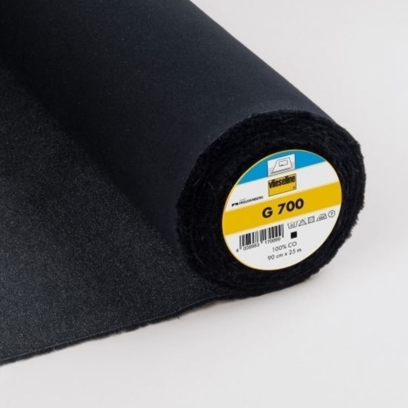 Coupon 3m Tissu Vlieseline G700 Entoilage Tissé Noir