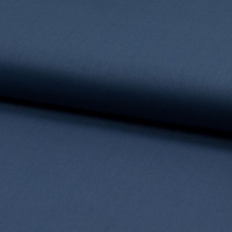 Coupon 3m Tissu Voile de Coton Toucher Soie Jeans 