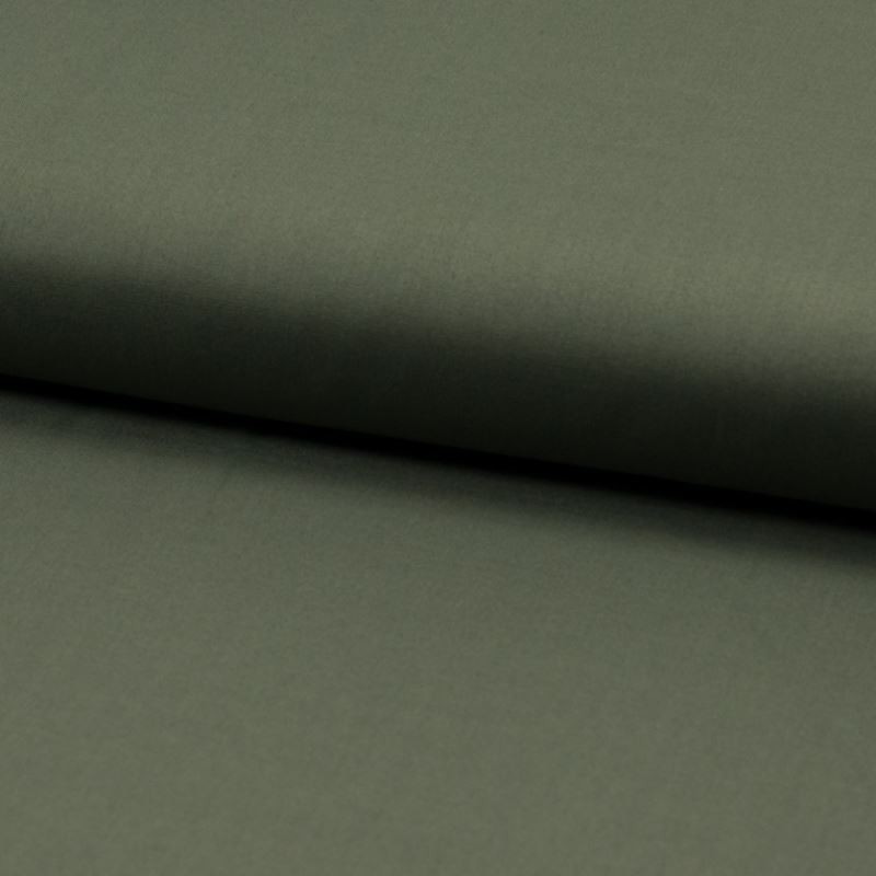 Coupon 3m Tissu Voile de Coton Toucher Soie Army