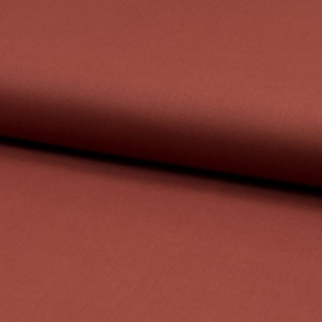 Coupon 3m Tissu Voile de Coton Toucher Soie Terracotta 