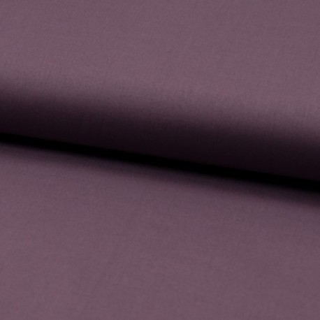 Coupon 3m Tissu Voile de Coton Toucher Soie Mauve 