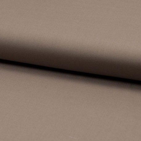 Coupon 3m Tissu Voile de Coton Toucher Soie Taupe