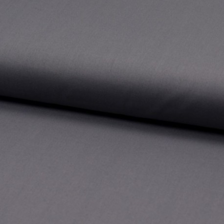 Coupon 3m Tissu Voile de Coton Toucher Soie Gris Foncé