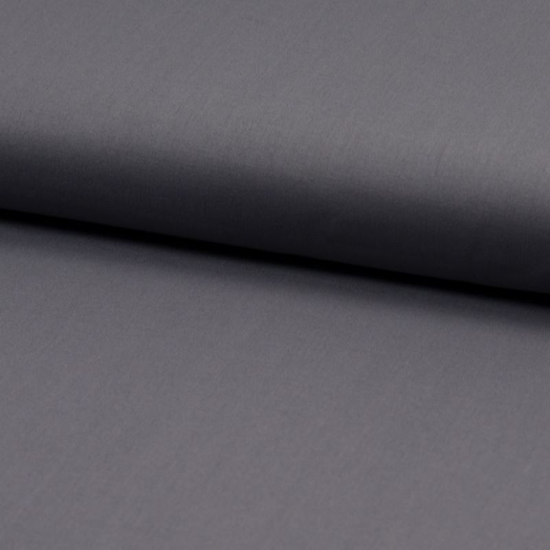 Coupon 3m Tissu Coton Voile Toucher Soie Gris Foncé