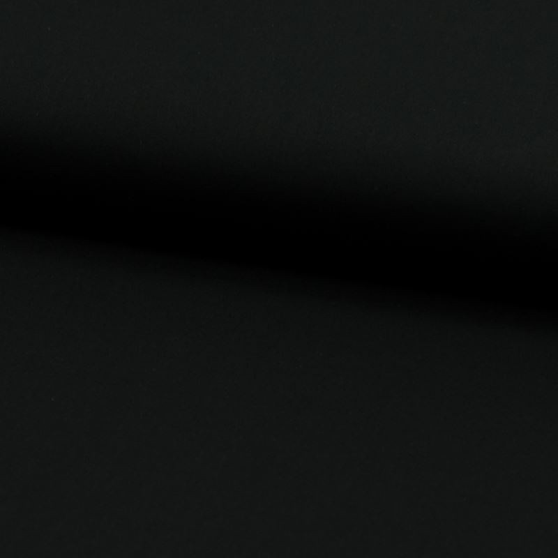 Coupon 3m Tissu Coton Voile Toucher Soie Noir