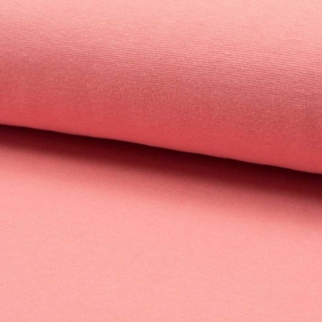 Coupon 3m Tissu Bord Cote Uni Corail 
