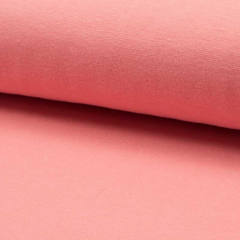 Coupon 3m Tissu Bord Cote Uni Corail 