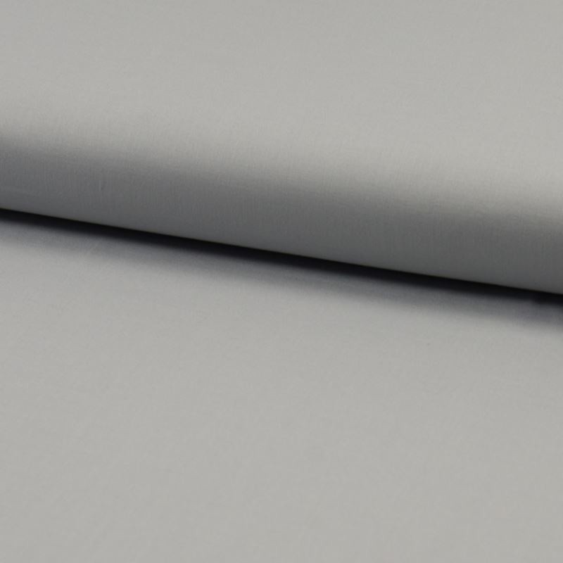 Coupon 3m Tissu Voile De Coton Toucher Soie Gris Perle