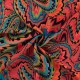 Coupon 3m Tissu Voile de Coton Rayonne Multico