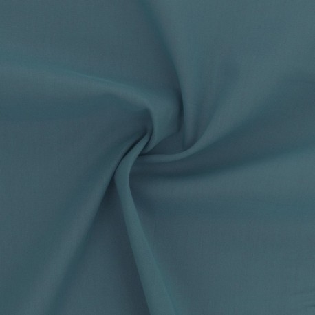 Coupon 3m Tissu Elsa Voile de Coton Bleu Canard