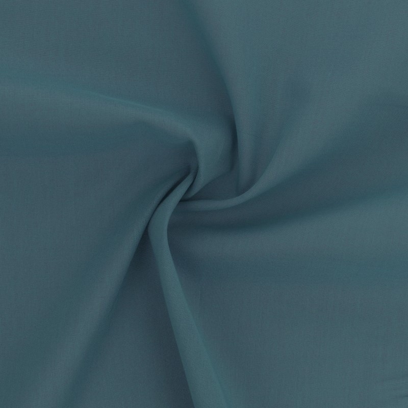 Coupon 3m Tissu Elsa Voile de Coton Bleu Canard