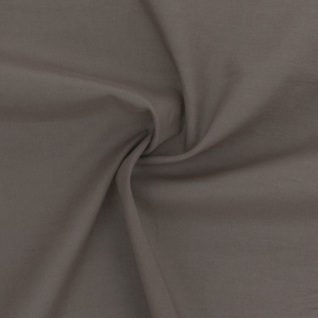 Coupon 3m Tissu Voile de Coton Elsa Gris Foncé 