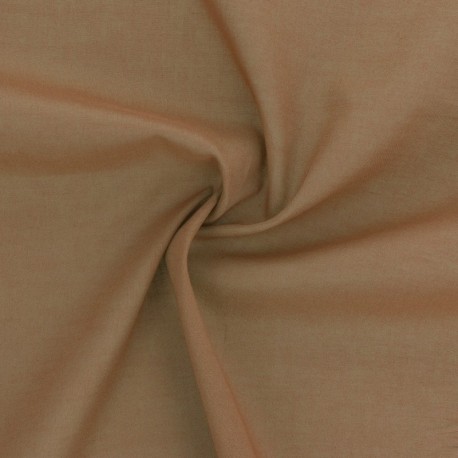 Coupon 3m Tissu Elsa Voile de Coton Camel