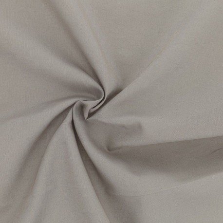 Coupon 3m Tissu Voile de Coton Elsa Gris Clair 