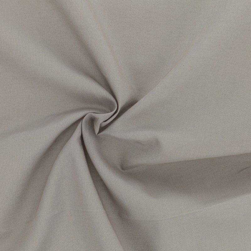 Coupon 3m Tissu Voile de Coton Elsa Gris Clair 