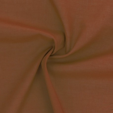 Coupon 3m Tissu Elsa Voile de Coton Terracotta