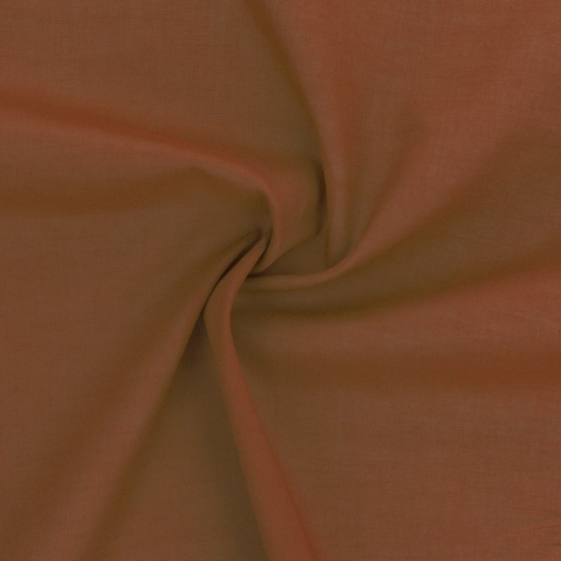 Coupon 3m Tissu Elsa Voile de Coton Terracotta