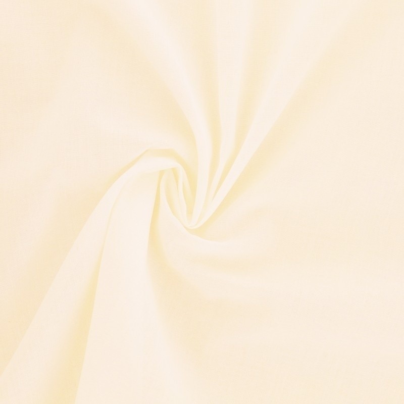 Coupon 3m Tissu Elsa Voile de Coton Ecru 