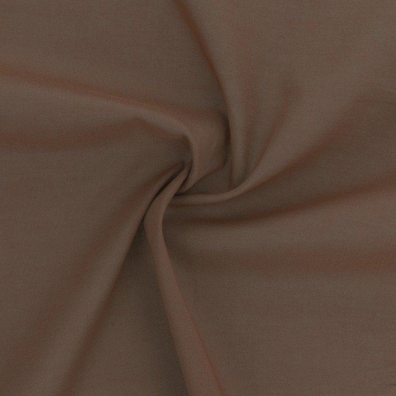 Coupon 3m Tissu Elsa Voile de Coton Chocolat 