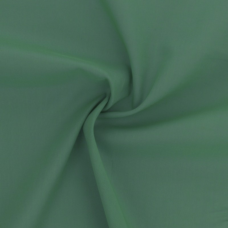 Coupon 3m Tissu Elsa Voile de Coton Vert Normandie 
