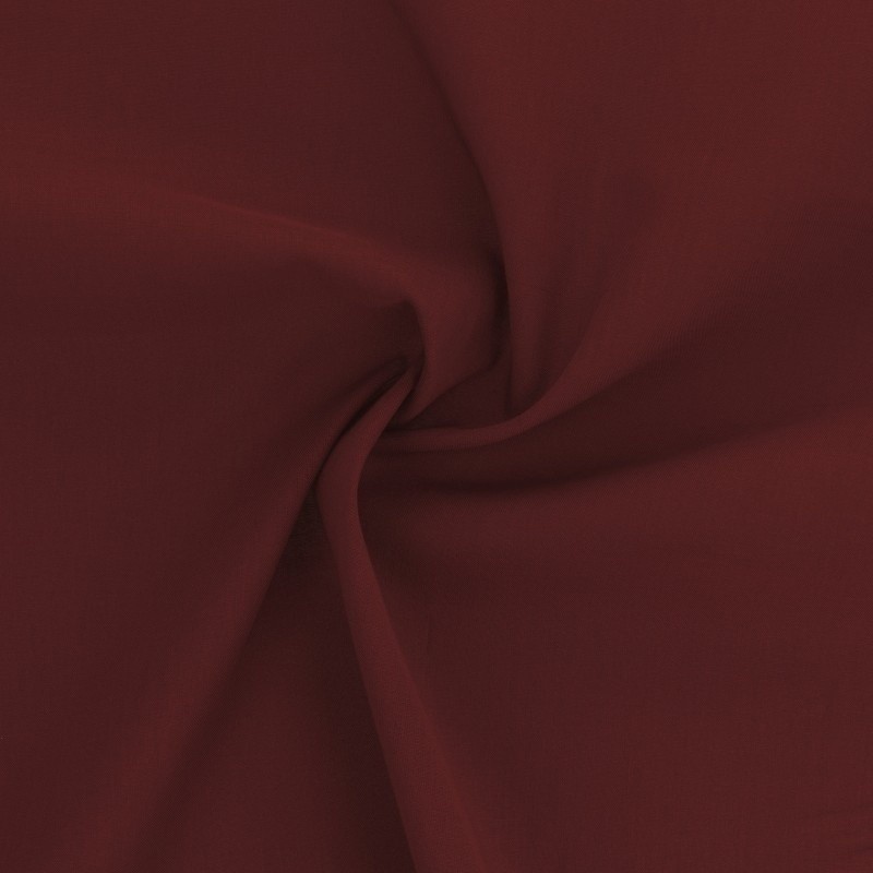 Coupon 3m Tissu Elsa Voile de Coton Bordeaux