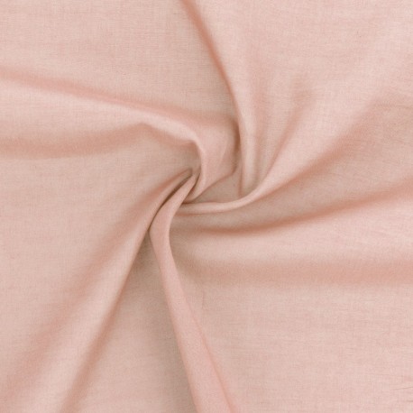 Coupon 3m Tissu Elsa Voile de Coton Rose Layette 