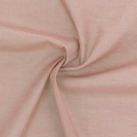Coupon 3m Tissu Elsa Voile de Coton Vieux Rose 
