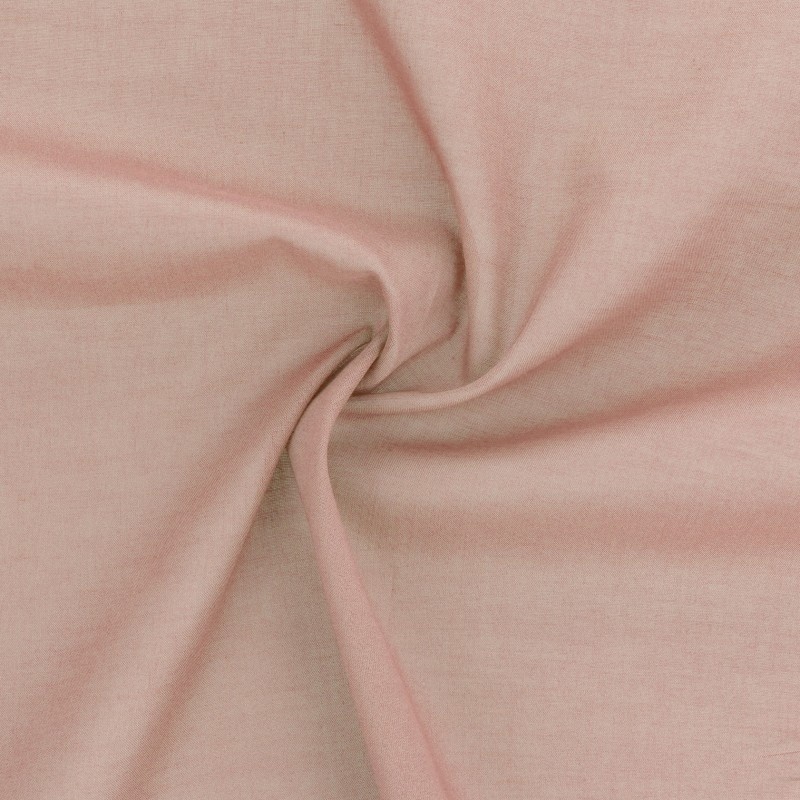 Coupon 3m Tissu Elsa Voile de Coton Vieux Rose 