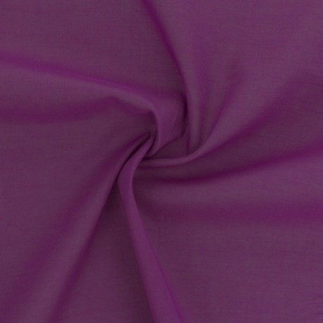 Coupon 3m Tissu Elsa Voile de Coton Violet 