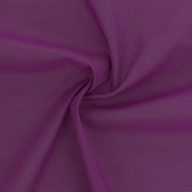 Coupon 3m Tissu Elsa Voile de Coton Violet 
