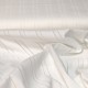 Coupon 3m Tissu Voile de Coton Brodé Jour Echelle Blanc 