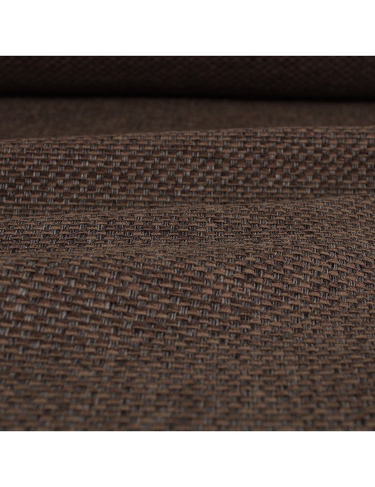 Tissu reps uni 100 % polyester 140 cm marron