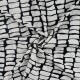 Coupon 3m Tissu Voile de Coton Viscose Imprimé Croco Blanc 