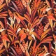 Coupon 3m Tissu Voile de Coton Impression Digitale Jungle Rose violet