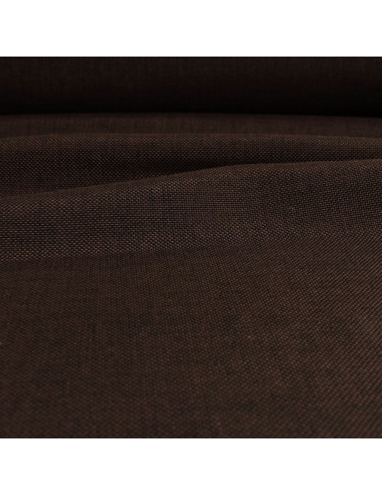 Toile unie 100 % polyester 140 cm marron