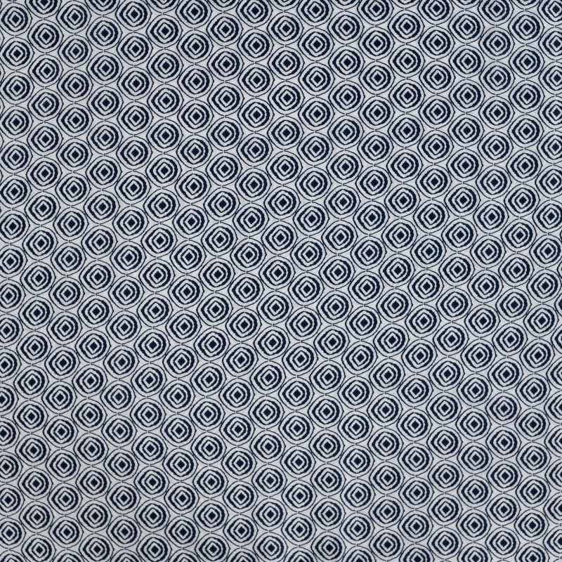 Coupon 3m Tissu Voile de Coton Imprimé Bleu