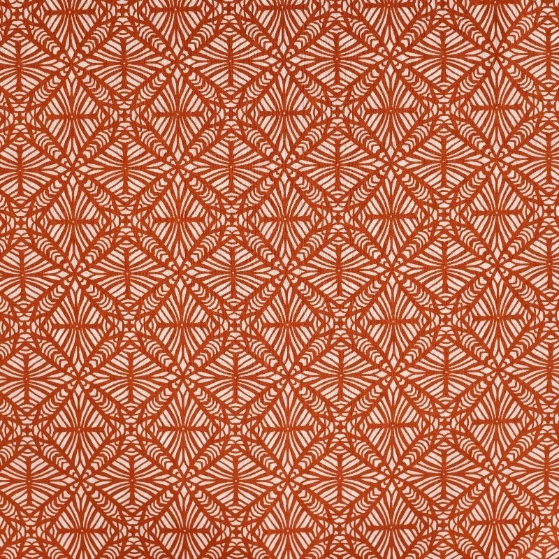 Coupon 3m Tissu Voile de Coton Imprimé Cognac