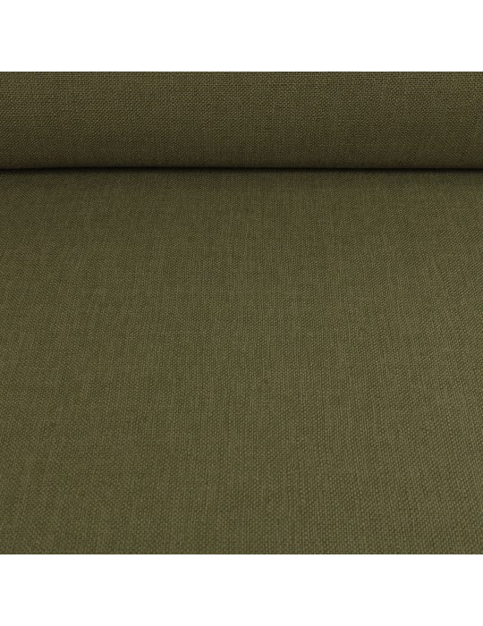 Toile unie polyester/lin 140 cm vert