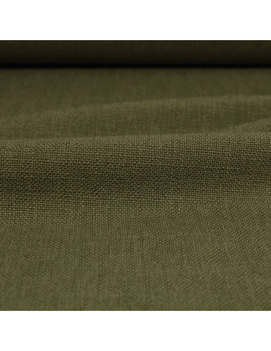 Toile unie polyester/lin 140 cm vert