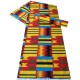 Coupon 3m Tissu Super Wax Geometrique Multicolore