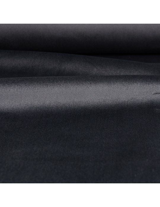 Tissu velours uni 100 % polyester 140 cm gris