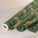 Coupon 3m Tissu Wax Imprimé Vert Marron