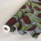 Coupon 3m Tissu Wax Imprimé Bleu Vert Rouge