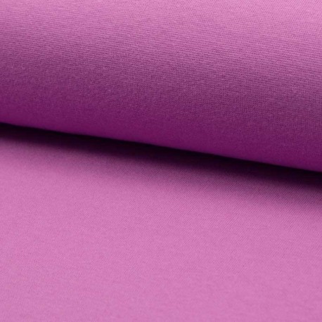 Coupon 3m Tissu Bord Cote Uni Mauve 