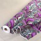 Coupon 3m Tissu Wax Imprimé Violet Bleu 