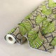 Coupon 3m Tissu Wax Imprimé Jaune Vert Noir