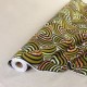 Coupon 3m Tissu Wax Imprimé Vert Orange 
